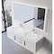 Castello Usa Thames 60-inch White Vanity Set with White Top and Chrome Handles CB-MC-60W-CHR-20146-WH - alternate 6